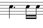 Dotted Quarter Note + Two Sixteenth Notes
