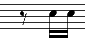 Eighth Rest + Two Sixteenth Notes