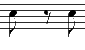 Eighth Note + Eighth Rest + Eighth Note