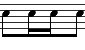 Eighth Note + Two Sixteenth Notes + Eighth Note