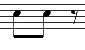 Two Eighth Notes + Eighth Rest